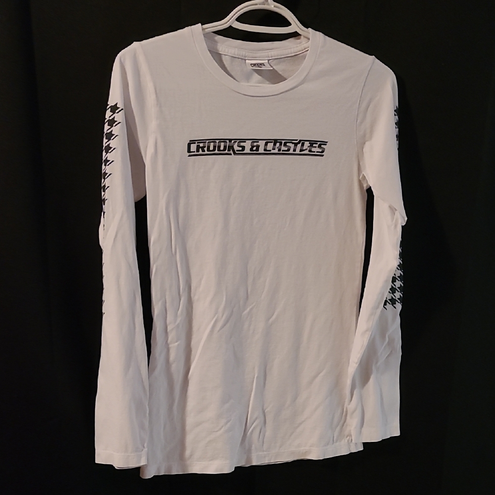 💣Crooks & Castles White Long Sleeve Shirt